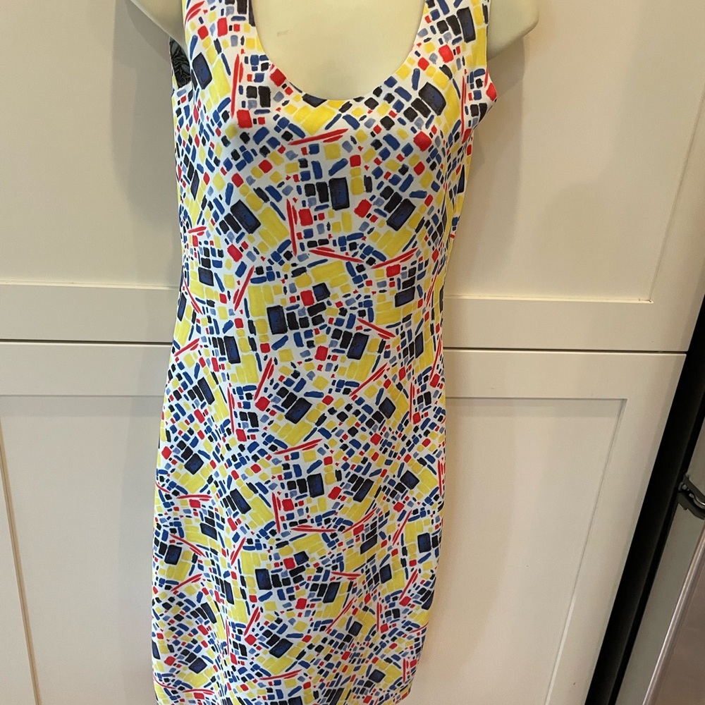 Animapop Italian Colorful Geometric Reversible Print Dress